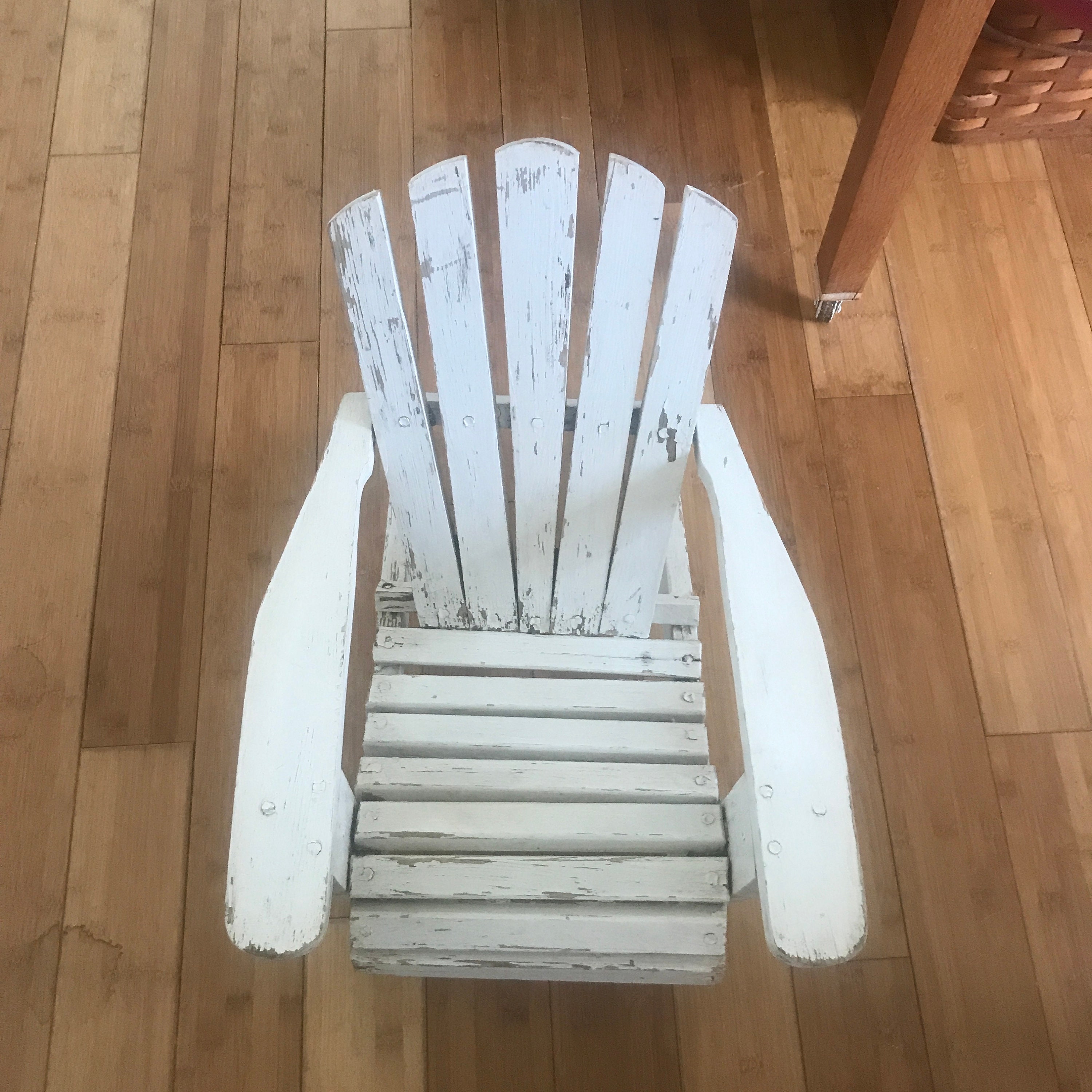 Vintage Child Size Adirondack Chair Original Patina 17 Tall 15