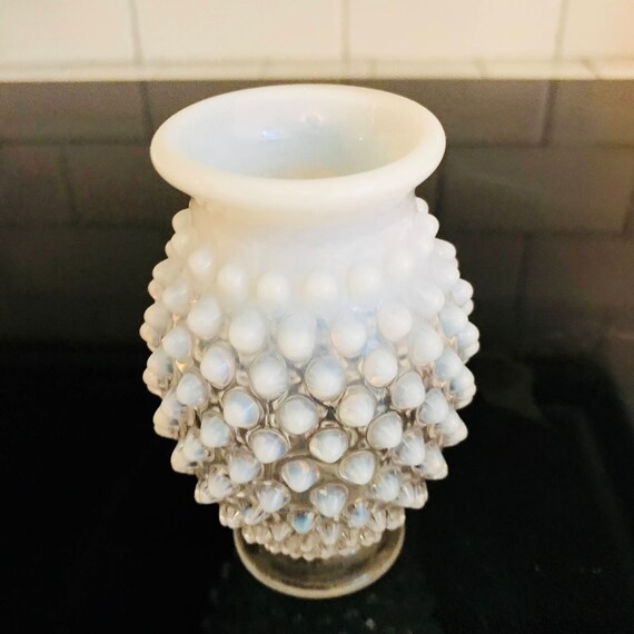 Clear glass miniature vase Clear hobnail glass | Etsy