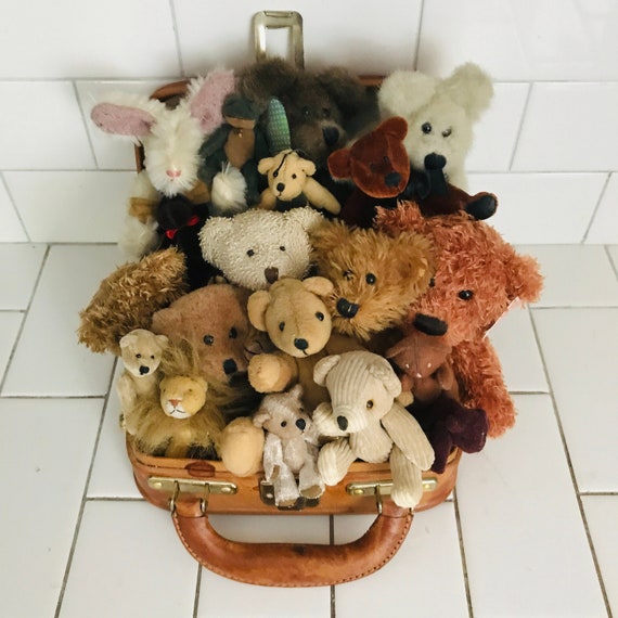 Fantastic Bear Collection in Mini Suitcase With Key Steiff Boyds