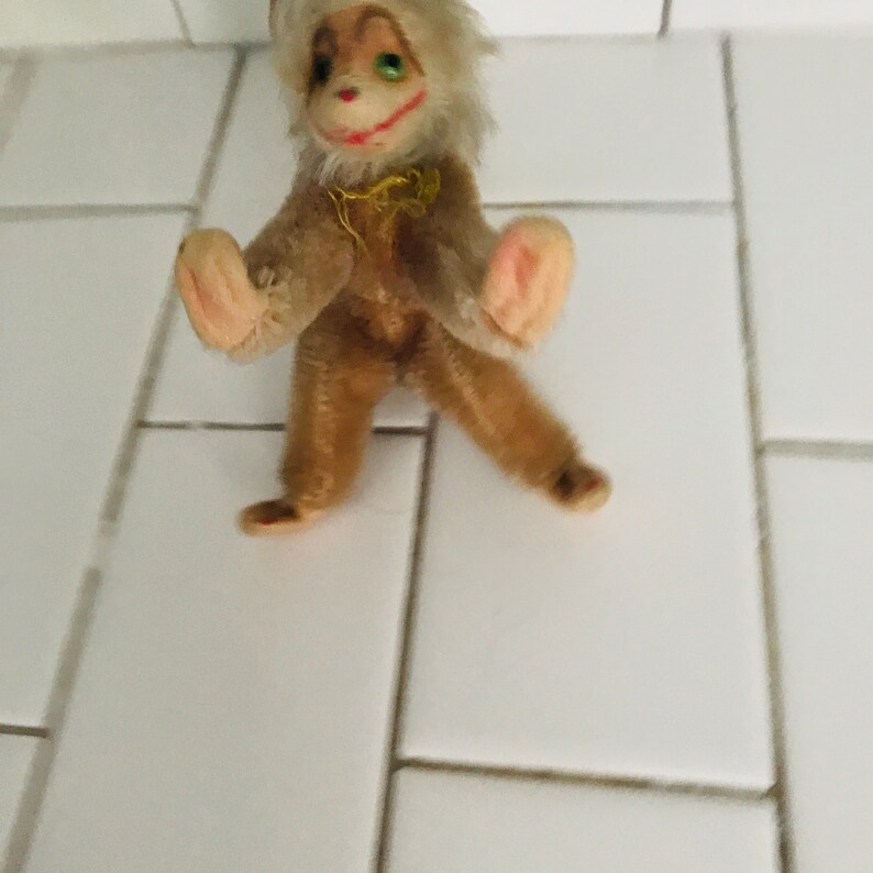 Singe En Peluche Vintage Steiff Coco - Mohair Et Yeux En Verre, Années 1950-60