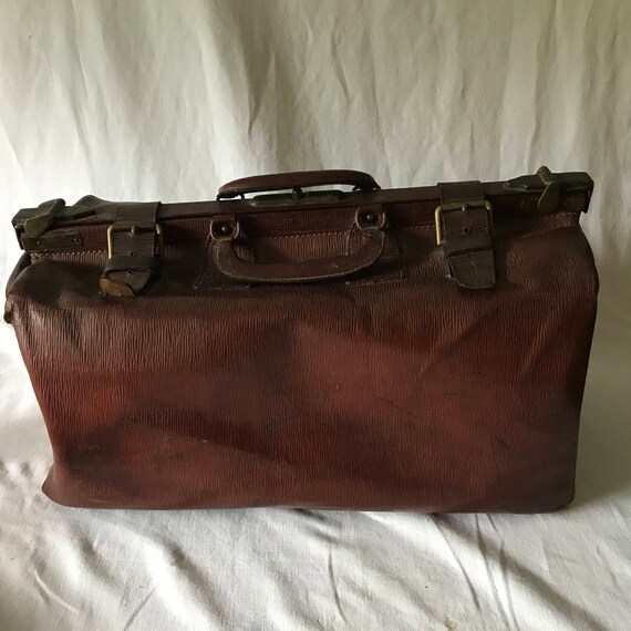 antique leather suitcase