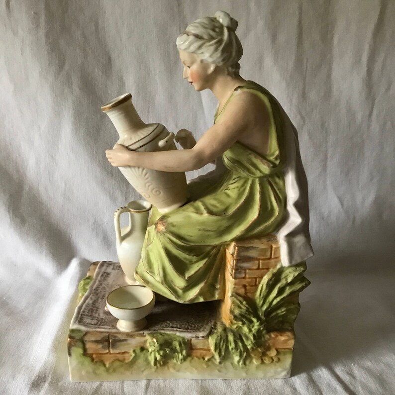 New Large 19/" Hand Blown Art Glass Swirl Sculpture Figurine Statue Green