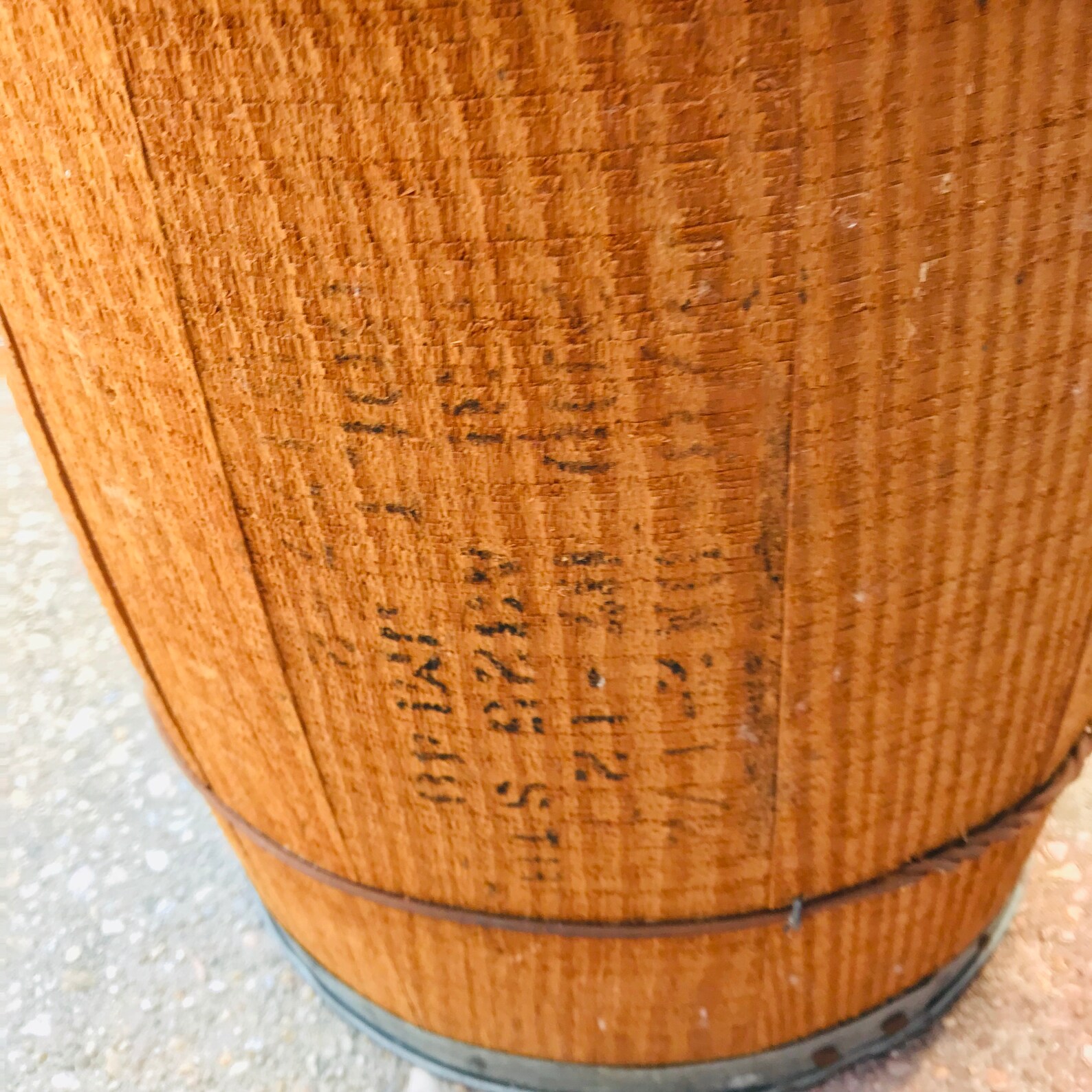 Vintage Nail Barrel Wooden Storage Farmhouse Bird Seed Dog Etsy