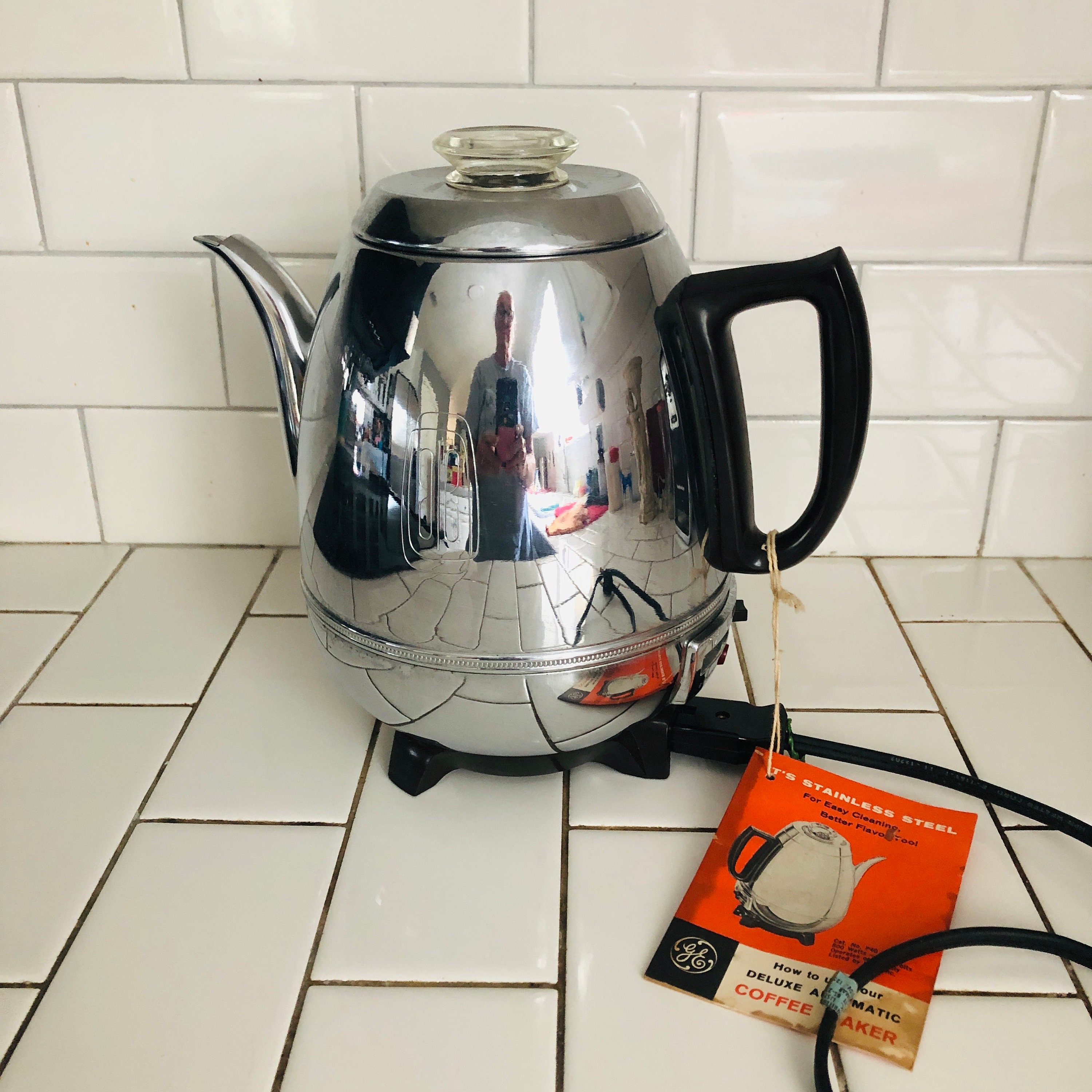 OLD Vintage Automatic Percolator General Electric GE Coffee Maker REVIEW  and How To Use 94P15 