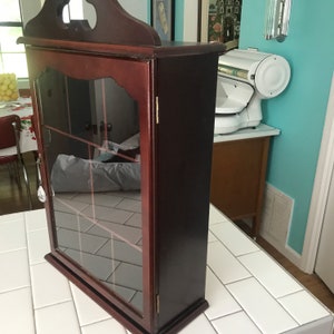 Vitrina vintage colgante de pared o puerta principal de vidrio | Etsy