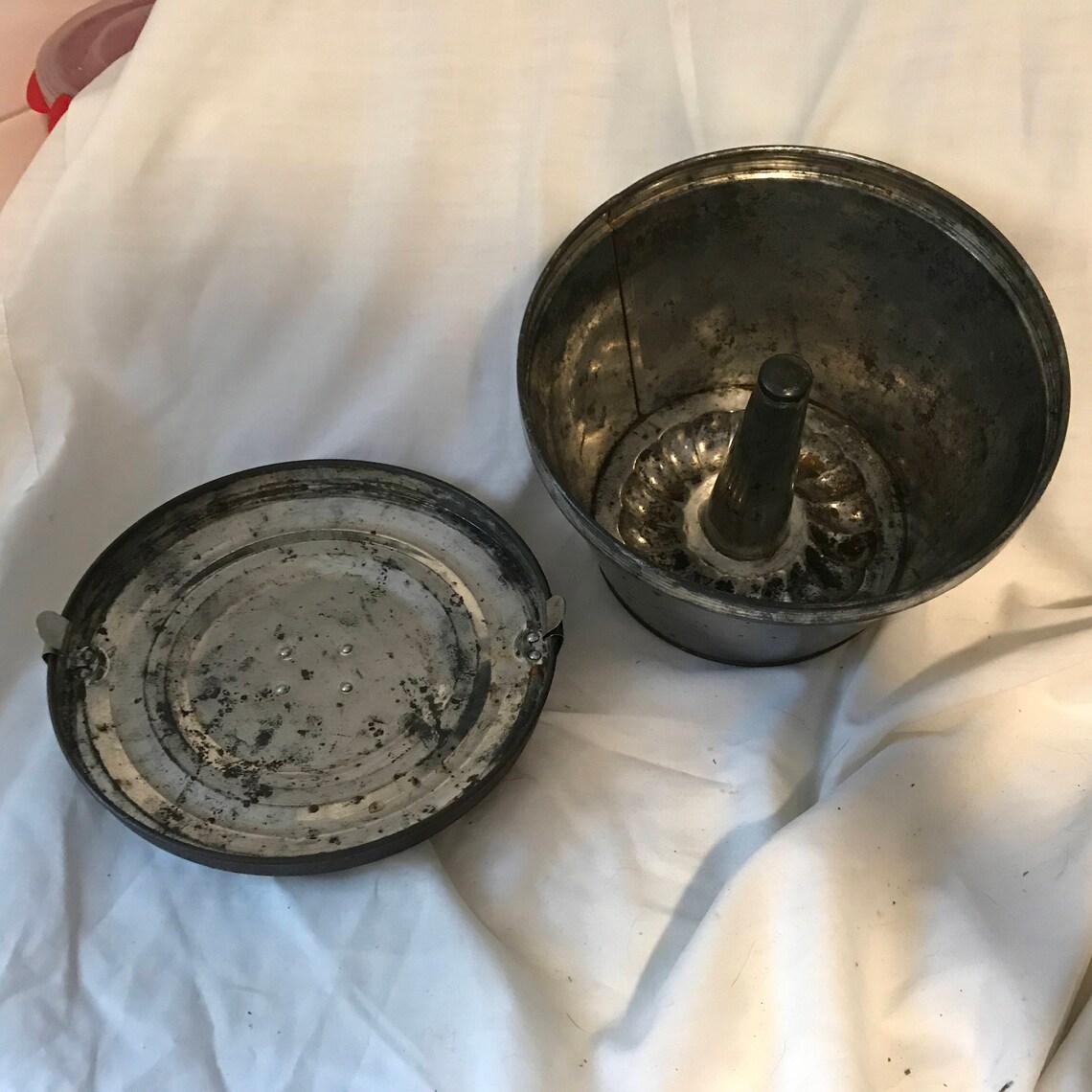 Antique German Bundt Pan With Lid Baking Pan Collectible Etsy