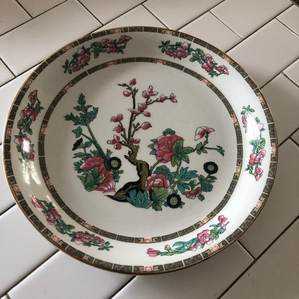 Vintage 13" round Indian Tree Platter England Exceptional display condition collectible fantastic coloring and design (Copeland Spode)