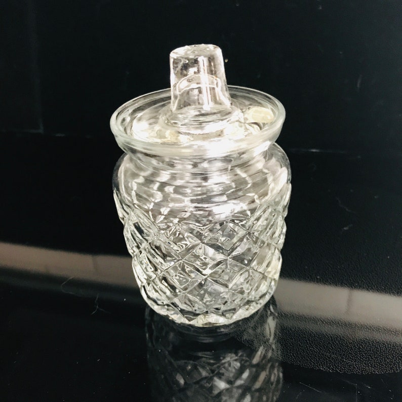 Vintage Jelly jar dish tabletop jelly server with spoon cut Etsy