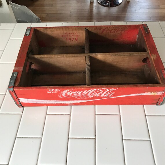 Vintage Coca Cola Wooden Crate Full Size Double Handle Display Etsy