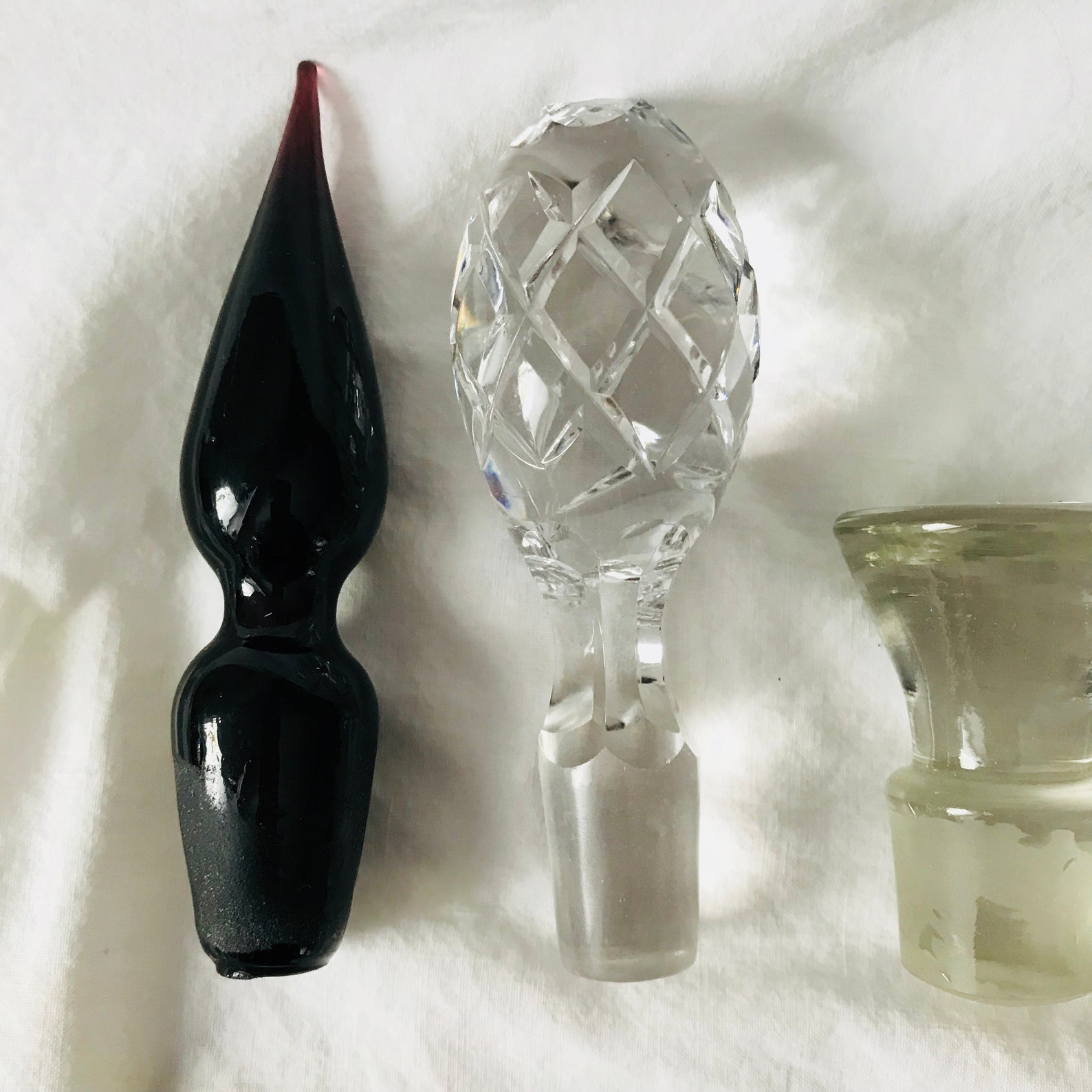 Vintage Bottle Stopper Glass choice of 7 different sizes and Etsy