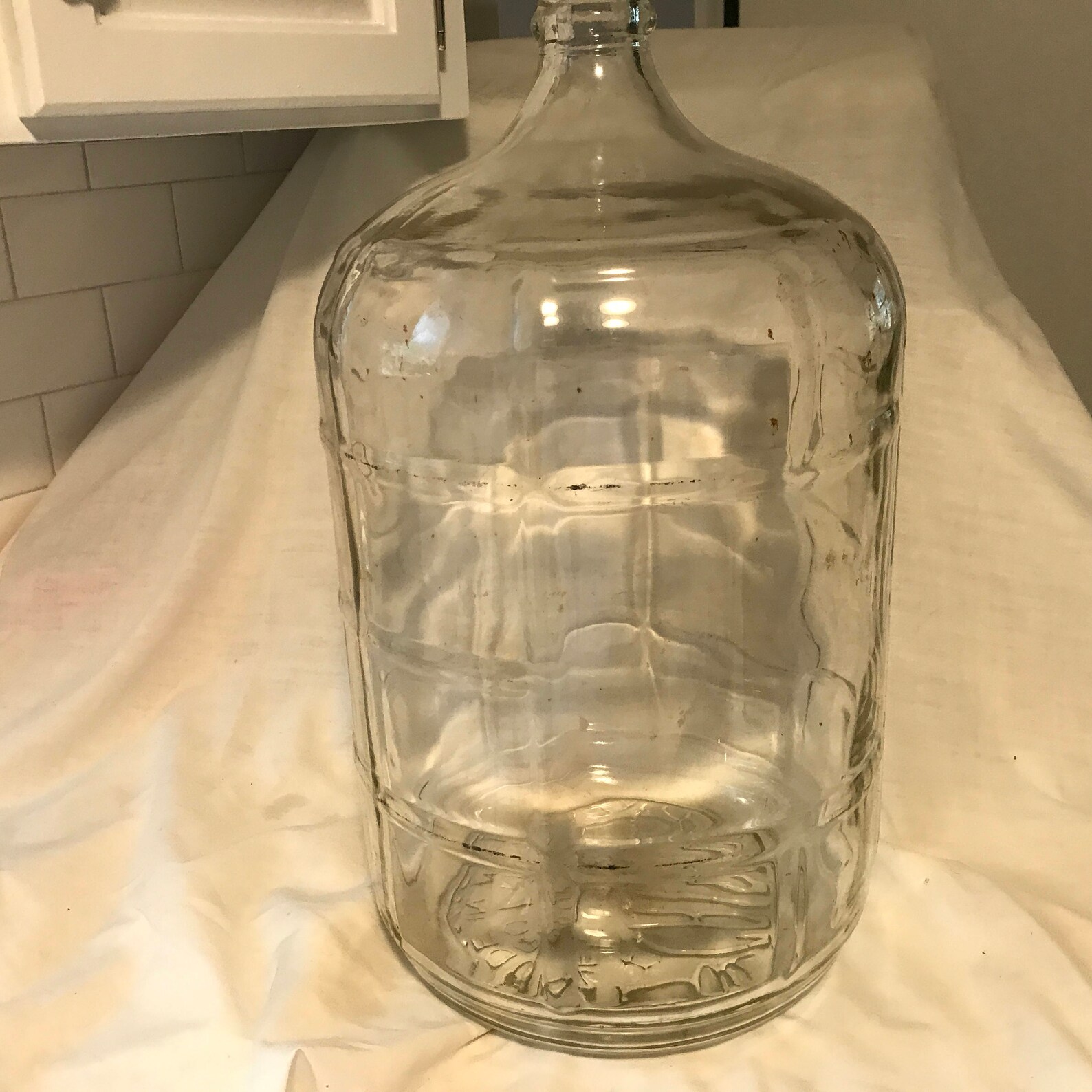 Vintage Glass Vintage 5 Gallon Water Jug Savings Bank Large Etsy