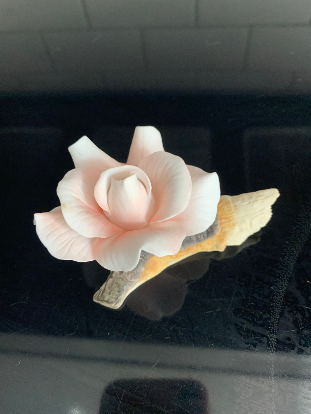 Vintage Porcelain Flower Figurine Boehm Mother's Day Rose Etsy