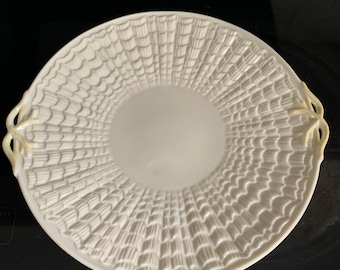 Vintage Belleek Plate beautiful shell pattern collectible display Fine bone china Ireland