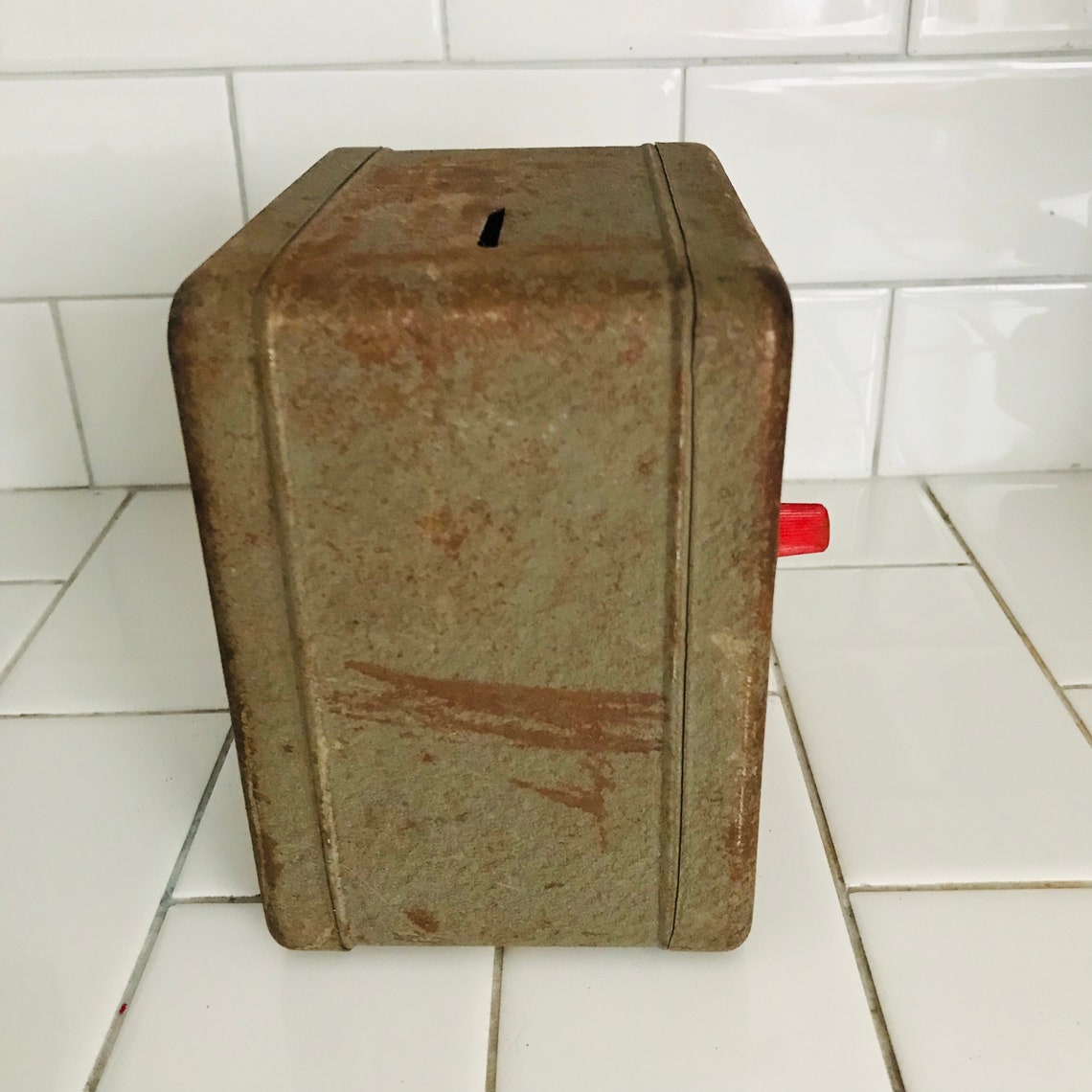 Vintage Large Metal Toy Combination Bank Fort Knox Printed on Etsy