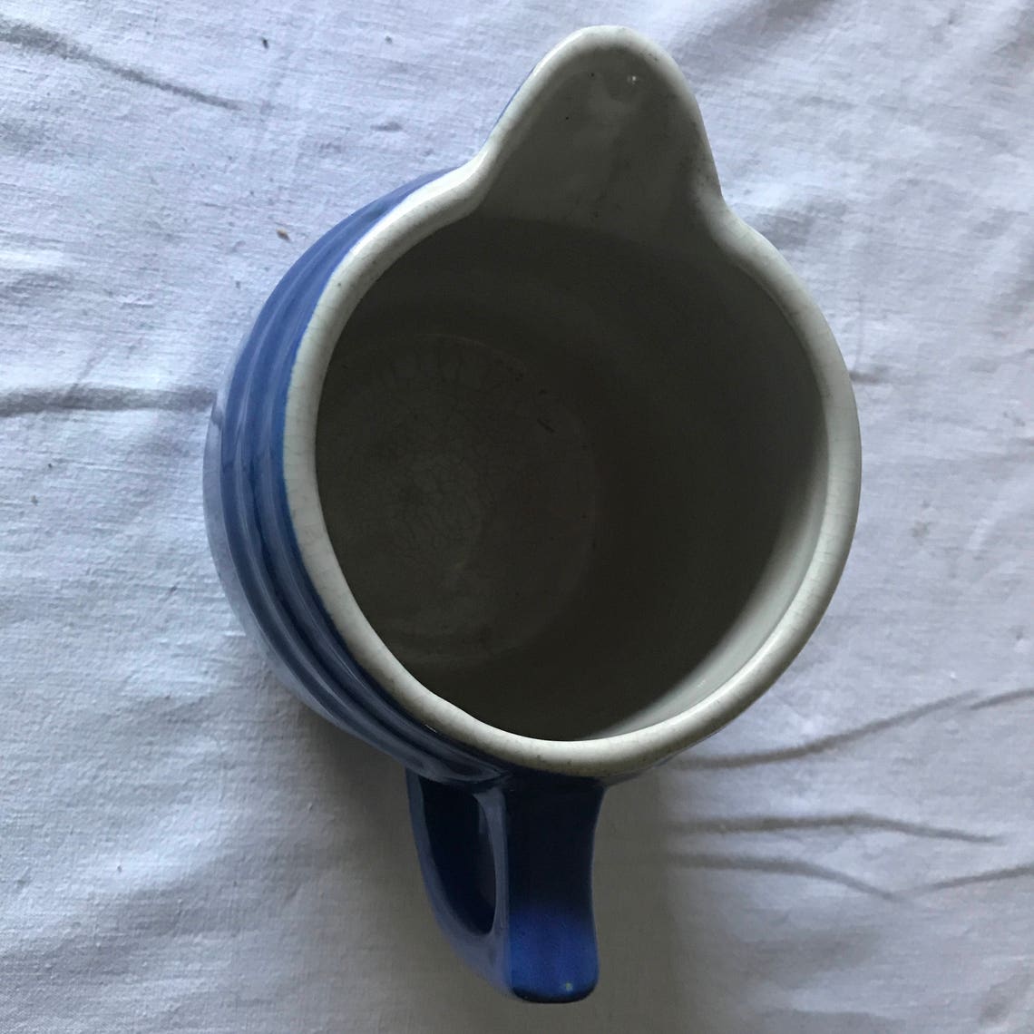 Antiker Blauer Keramik Wasser MilchKrug 1800er Jahre Frühe | Etsy