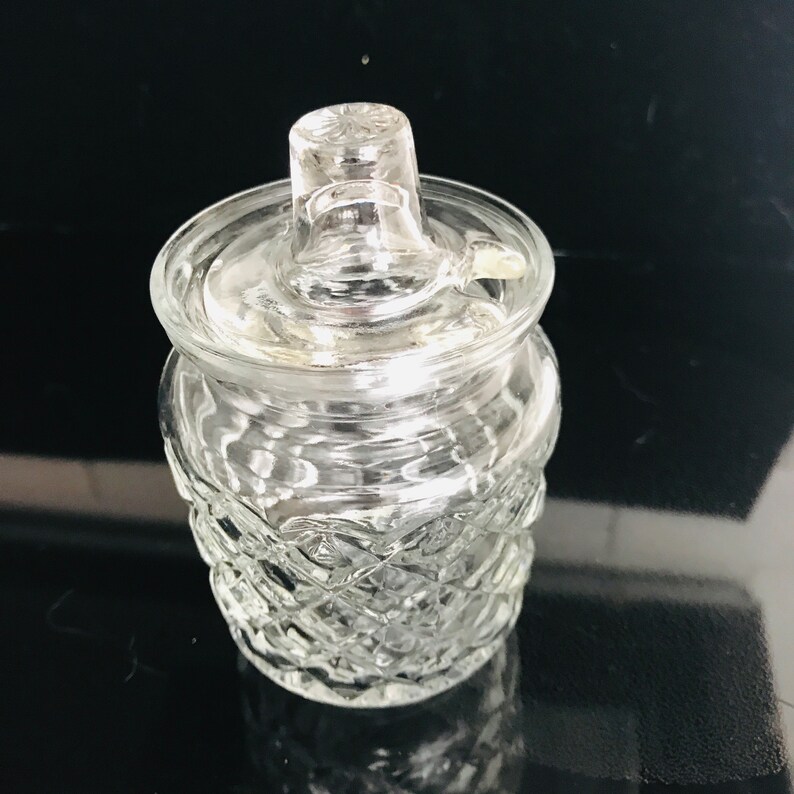 Vintage Jelly jar dish tabletop jelly server with spoon cut Etsy