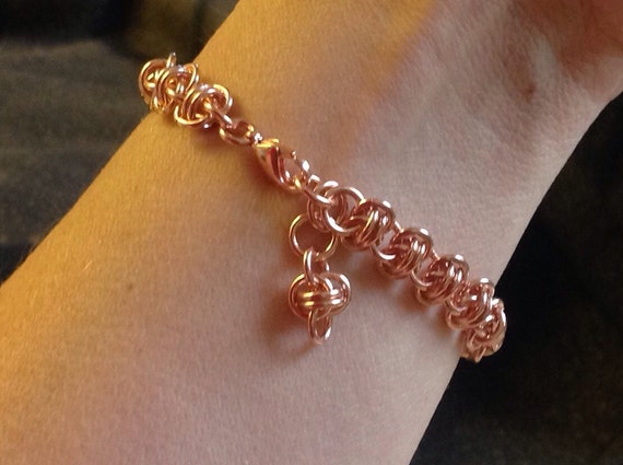 Barrel weave bracelet in Copper