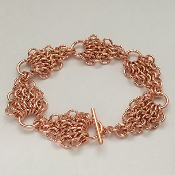 Mermaid Links - 100% copper chainmaille bracelet