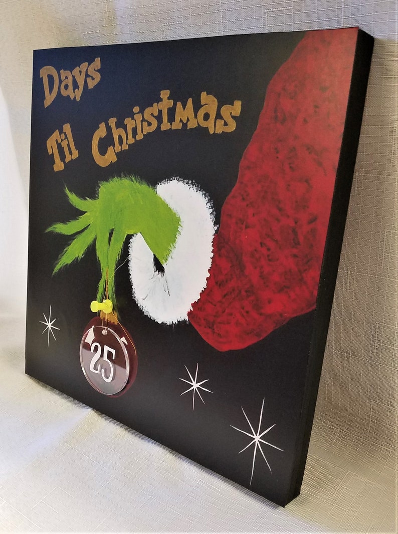 Grinch Advent Calendar Art Print Grinch Christmas Countdown Etsy