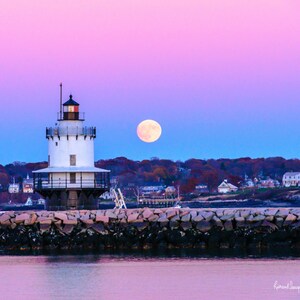 Spring Point Lighthouse and Supermoon