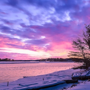 Nonesuch Cove Sunset in Winter, Scarborough