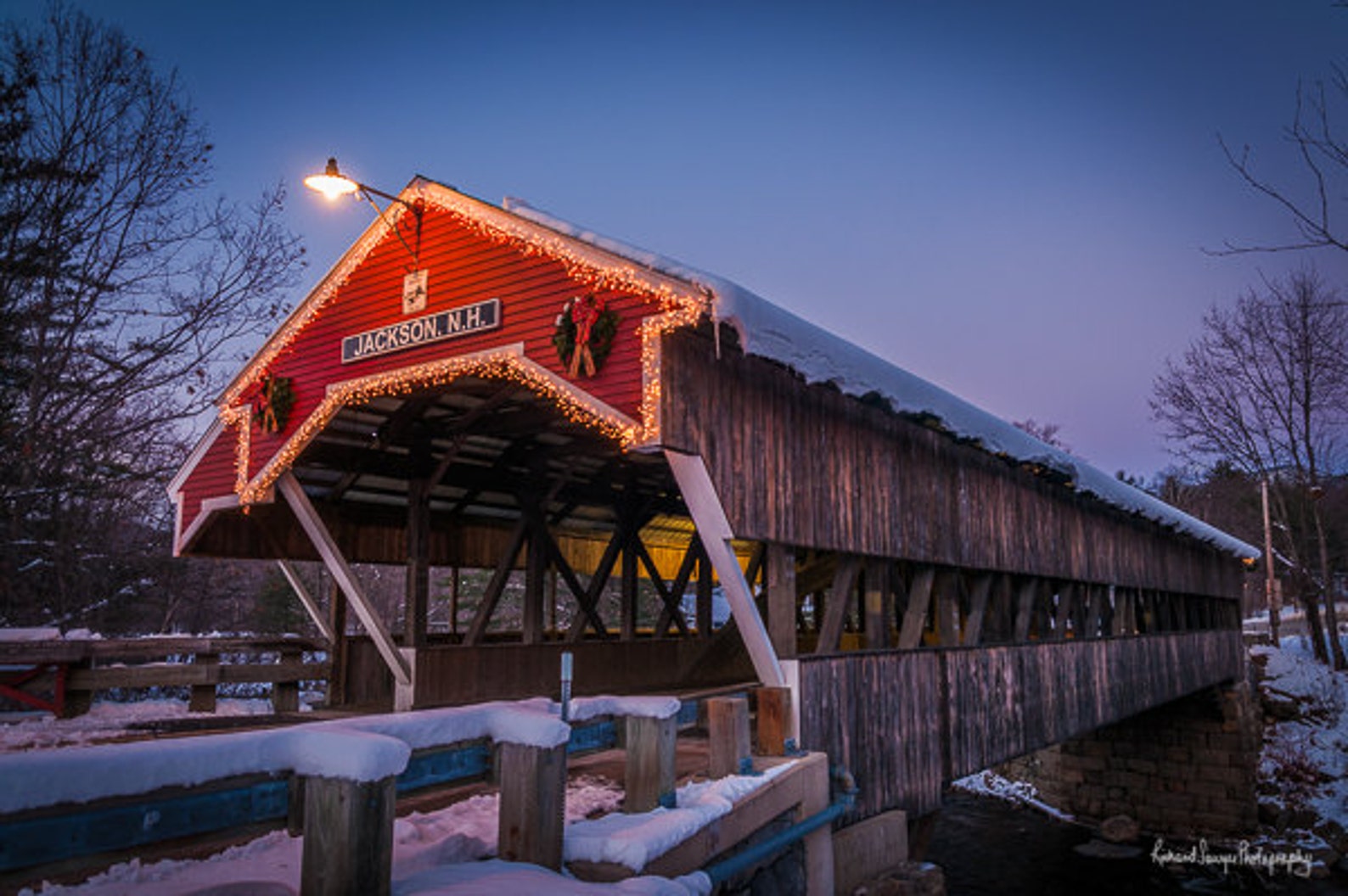 Jackson NH Covered Bridge Etsy