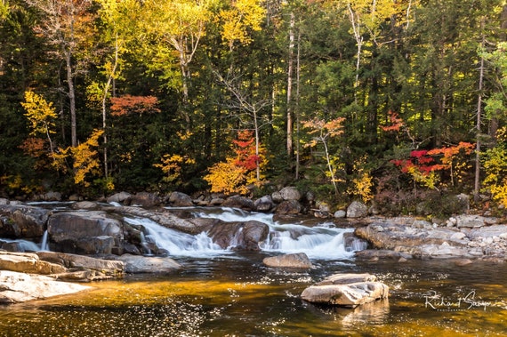 Lower Falls Recreational Area Along Swift River, Kangamagus