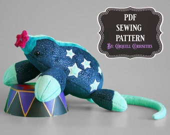 Star Nosed Mole Stuffed Animal Pattern PDF - Plushie Sewing Pattern Fantasy Animal Sewing Tutorial Dollmaking DIY Plush Toy Craft Pattern