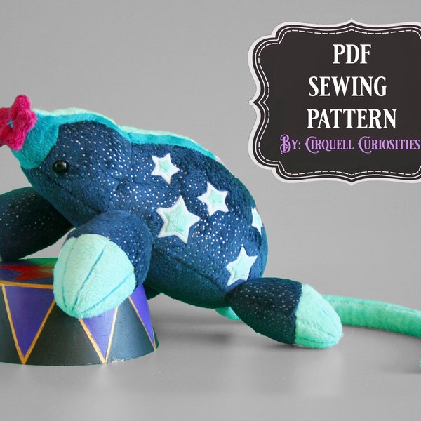 Star Nosed Mole Stuffed Animal Pattern PDF - Plushie Sewing Pattern Fantasy Animal Sewing Tutorial Dollmaking DIY Plush Toy Craft Pattern
