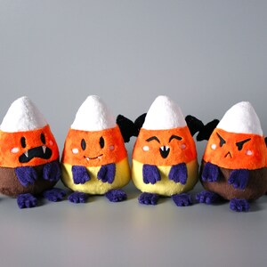 Demon Candy Corn Plush Pattern PDF -Cute Halloween Stuffed Animal Sewing Pattern Halloween Craft Tutorial Demon Plushie Pattern for Sewing image 5