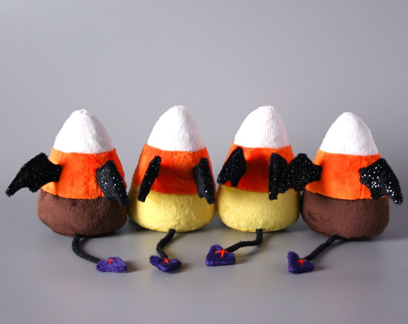 Demon Candy Corn Plush Pattern PDF -Cute Halloween Stuffed Animal Sewing Pattern Halloween Craft Tutorial Demon Plushie Pattern for Sewing image 6