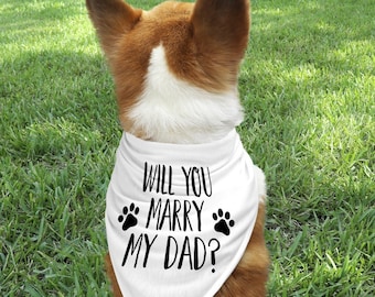 will you marry me dog bandana