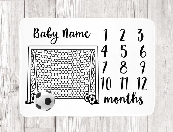 Download Baby Blankets Soccer Baby Milestone Blanket Baby Milestone Photo Blanket Monthly Baby Blanket Baby Boy Milestone Blanket Soccer Field Baby Blanket Home Living