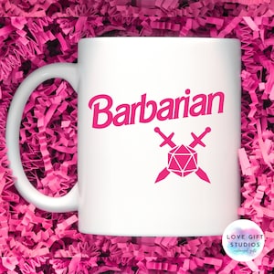 Dungeons and Dragons Gifts for Her, Custom D&d Barbarian Mug, Personalized Dungeons and Dragons
