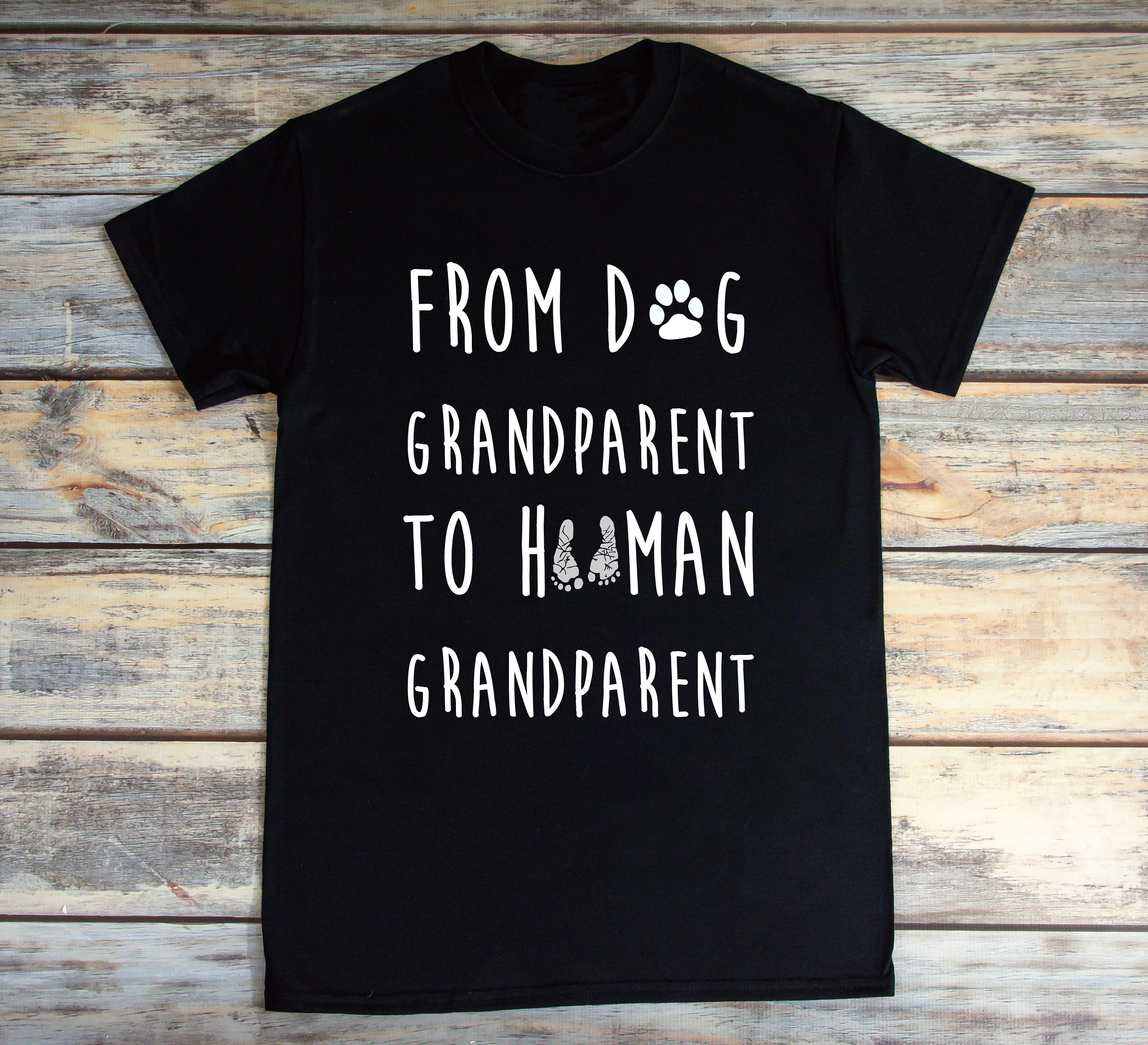 Pregnancy Reveal Dog Grandparent To Human Grandparent Shirt Etsy