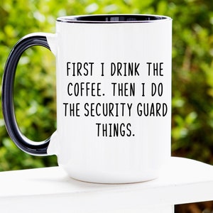 Caneca do guarda de segurança, caneca personalizada, presente personalizado, presentes do guarda de segurança, obrigado do guarda de segurança, presente de fim de ano do guarda de segurança