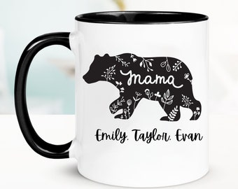 Custom Mom Mug, Custom Mom Gift, Custom Mama Coffee Mug, Mama Coffee Cup, New Mom Gift, Personalized Coffee Mug, Customized Mug
