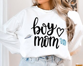 Boy Mom Sweatshirt, Boy Mom Shirt, Mama Sweatshirt, Boy Mom Gift, Mothers Day Gift, Mom Sweatshirt, Cotton Shirt,  Sweatshirts for Women