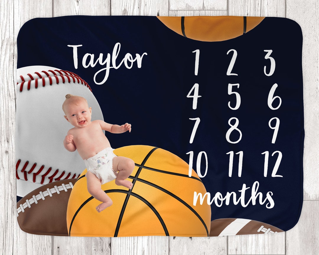 Sports milestone instumental blanket
