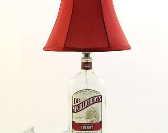 Dr. McGillicuddy's Cherry Recycled Liquor Bottle Lamp