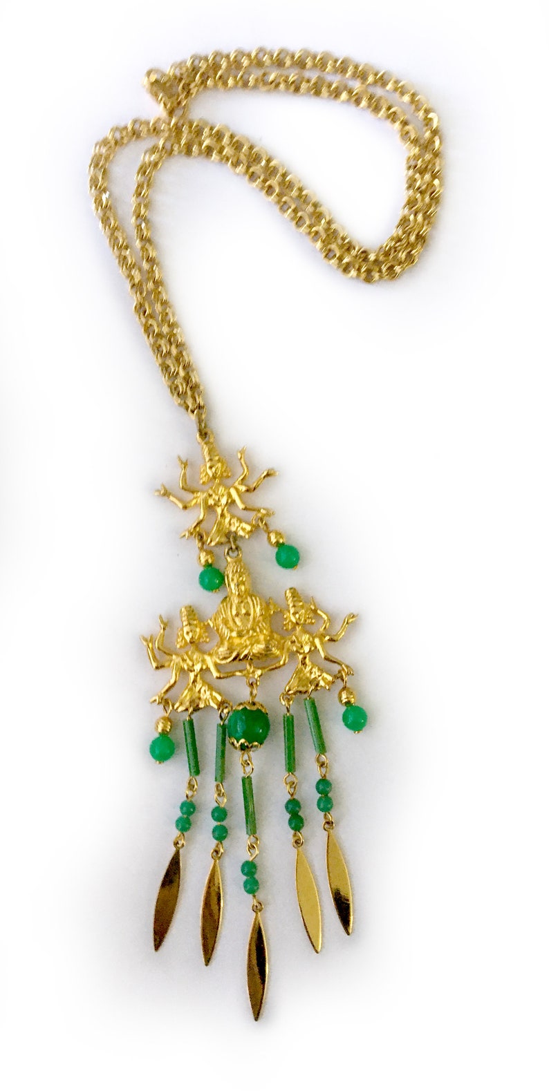 by ART Sensational Hindu Buddha /& Goddess Kali Drop Necklace with Single Earring Art Mode