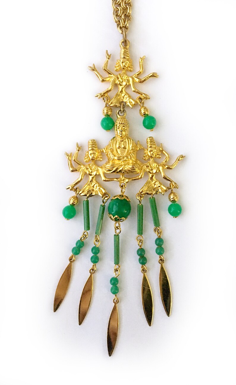 by ART Sensational Hindu Buddha /& Goddess Kali Drop Necklace with Single Earring Art Mode