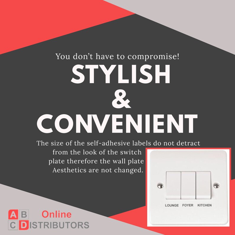 Light Switch Labels / Stickers Etsy