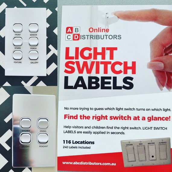 Light Switch Labels / Stickers Etsy