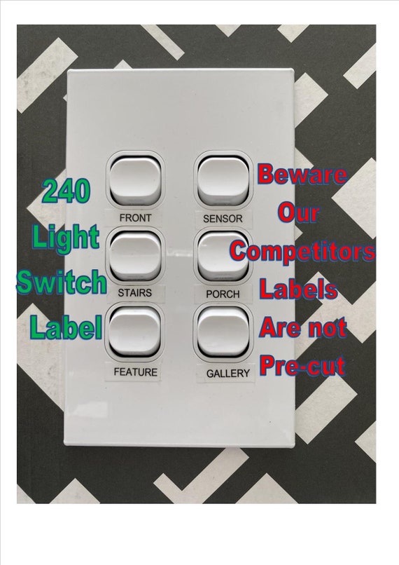 Light Switch Labels / Stickers | Etsy