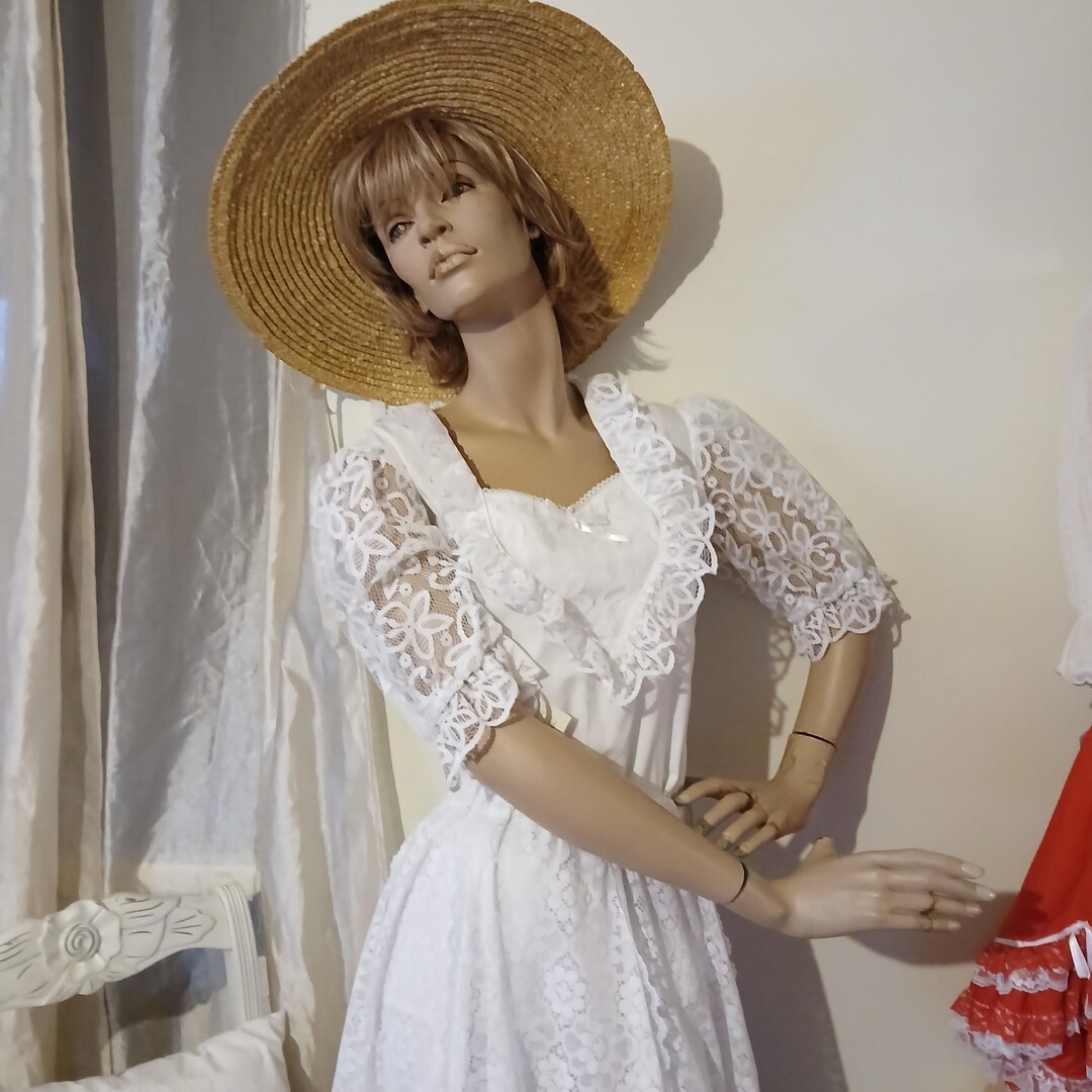 Vintage Gunne Sax Style Prairie Wedding Set, Blouse Skirt 70s Handmade ...