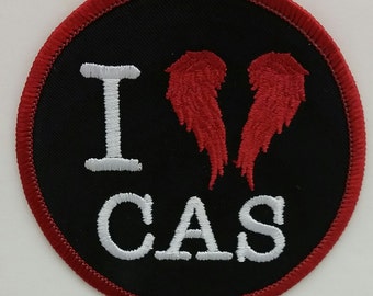 Supernatural I Heart Cas embroidery patch