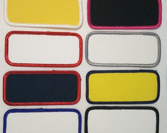 Parche rectangular para nombre en blanco de 4,17 x 9,34 cm para aficionados al bricolaje