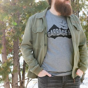 Garbage Hill Winnipeg T-Shirt, Screen Printed, Grey Unisex Tri-Blend image 3
