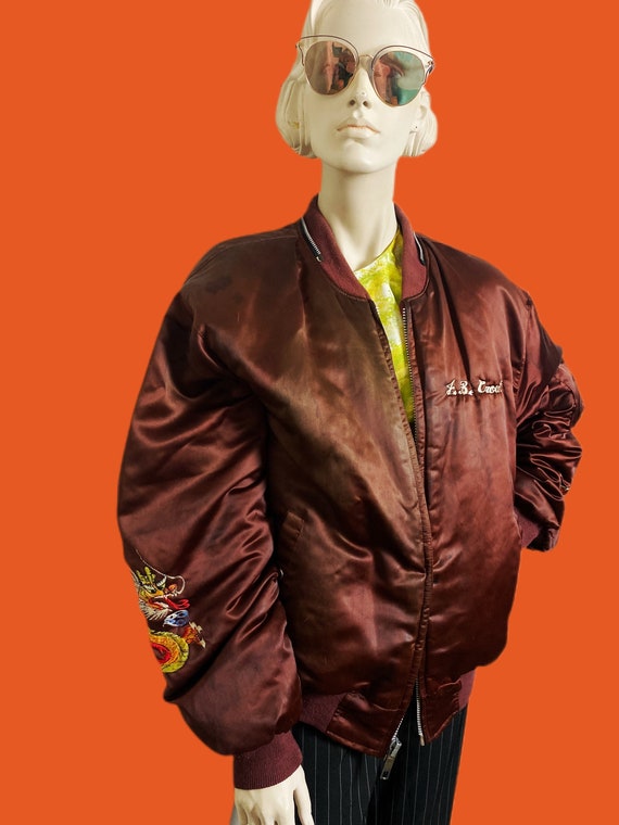 Vintage 1970s souvenir bomber jacket// East Asian… - image 5